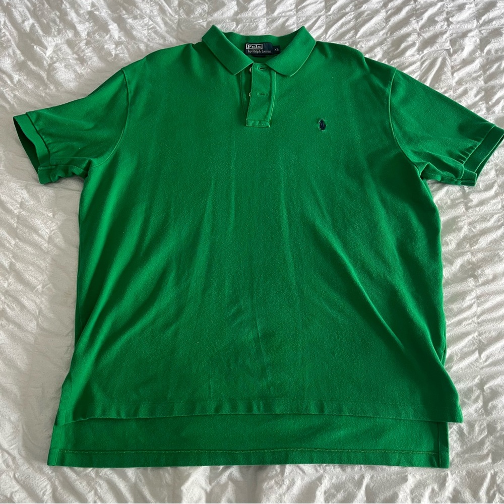 Polo Ralph Lauren Men’s Short Sleeve Green XLarge Polo Shirt with Logo